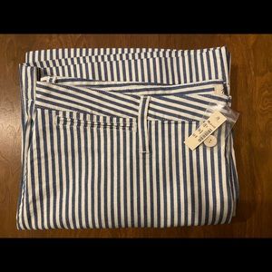 Madewell Striped wide leg pants